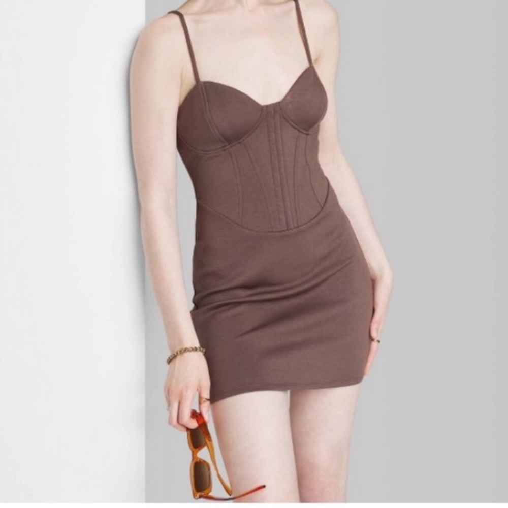 NEW- Wild Fable Women’s Sleeveless Corset Mini Knit Bodycon Dress